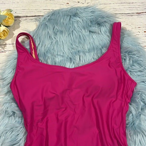 NWT J. Crew Heritage scoopback one-piece swimsuit Radiant Fuchsia - Picture 6 of 10